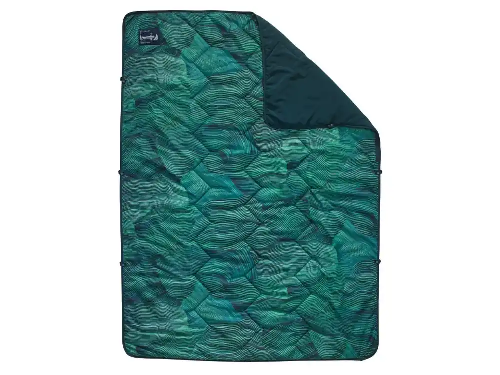 Ověřený Thermarest STELLAR BLANKET Green Wave Print eraloftová přikrývka zelená s potiskem