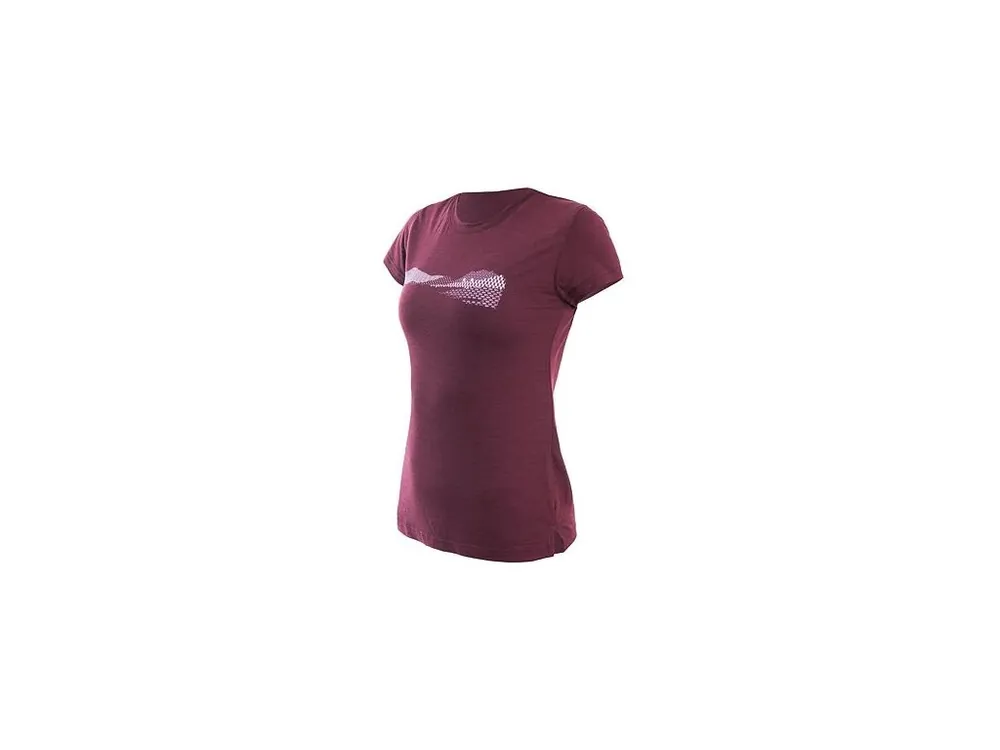 Časově Omezené SENSOR MERINO AIR HILLS dámské triko kr.rukáv port red