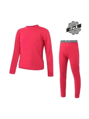 SENSOR MERINO AIR SET dětský triko dl.rukáv + spodky magenta Horká Nabídka