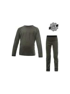 SENSOR MERINO AIR SET dětský triko dl.rukáv + spodky olive green Akce