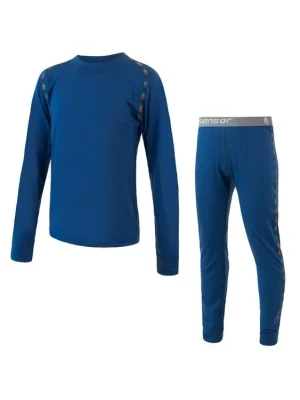SENSOR MERINO AIR SET dětský triko dl.rukáv + spodky tm.modr Vysoce Kvalitní