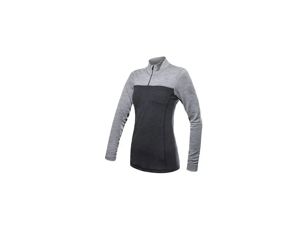Bezpečná Platba SENSOR MERINO BOLD dámské triko dl.rukáv zip anthracite/cool gray