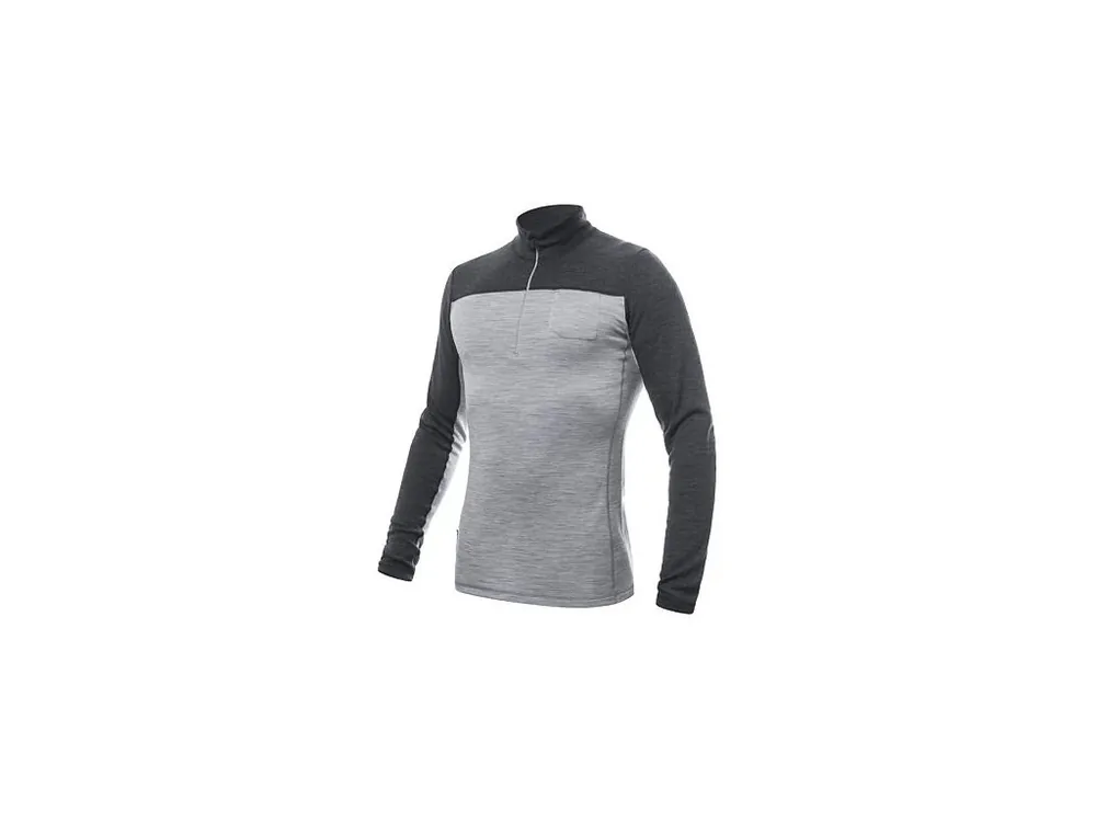 Expresní Doručení SENSOR MERINO BOLD pánské triko dl.rukáv zip cool gray/anthracite