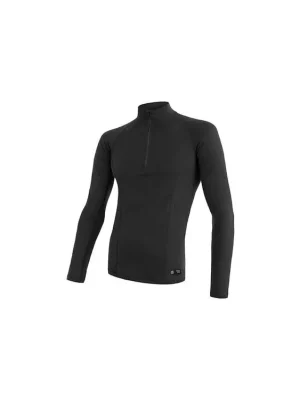 Sezónní Sleva SENSOR MERINO DF pánské triko dl.rukáv zip černá