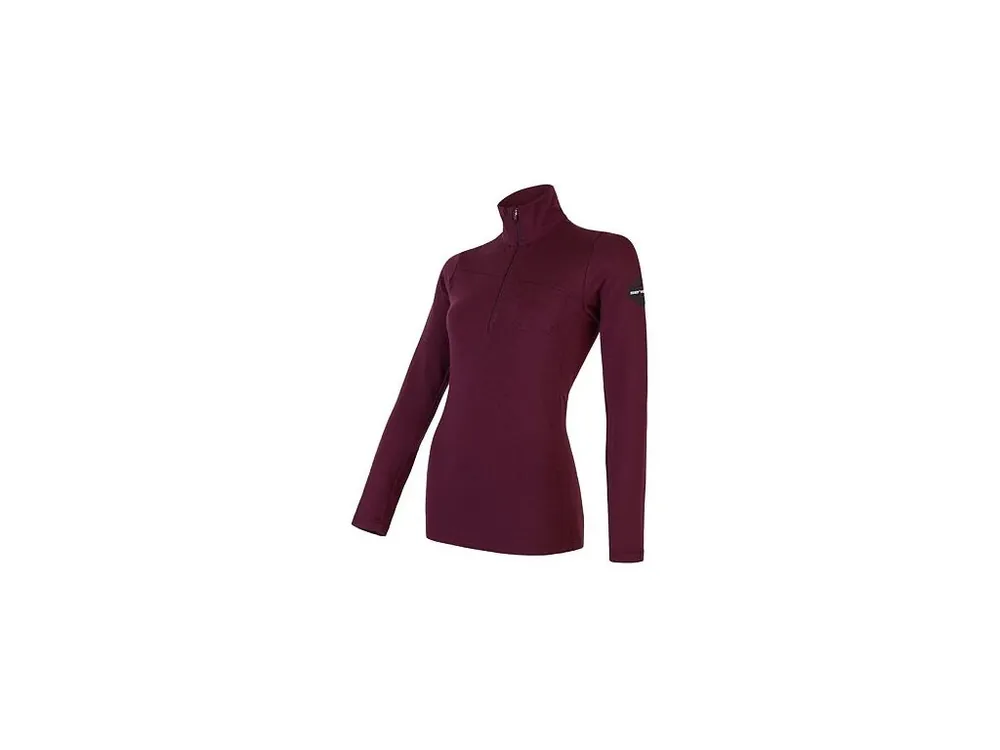 Horká Nabídka SENSOR MERINO EXTREME dámská mikina dl.rukáv zip port red