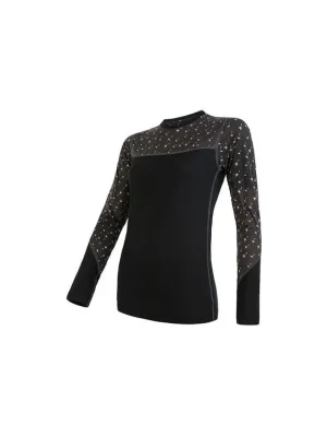 Nízká Cena SENSOR MERINO IMPRESS dámské triko dl.rukáv černá/pattern