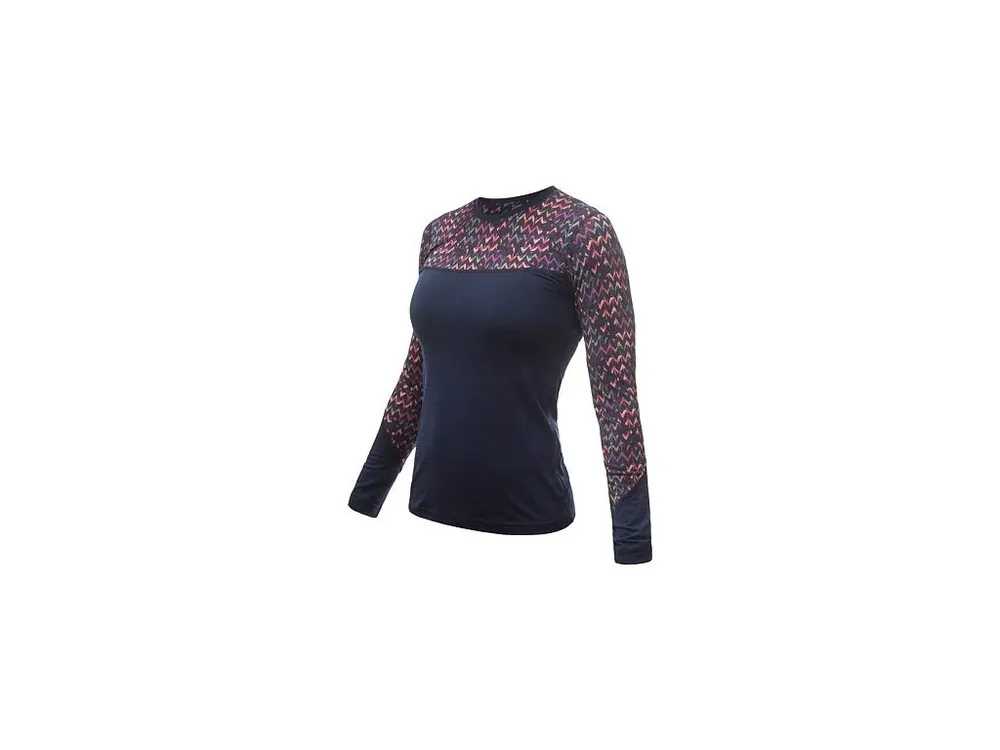 Sezónní Sleva SENSOR MERINO IMPRESS dámské triko dl.rukáv deep blue/origami