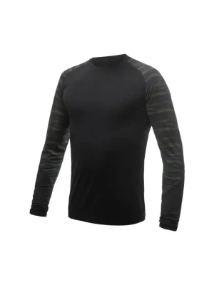 SENSOR MERINO IMPRESS pánské triko dl.rukáv černá/batik Objednat Nyní