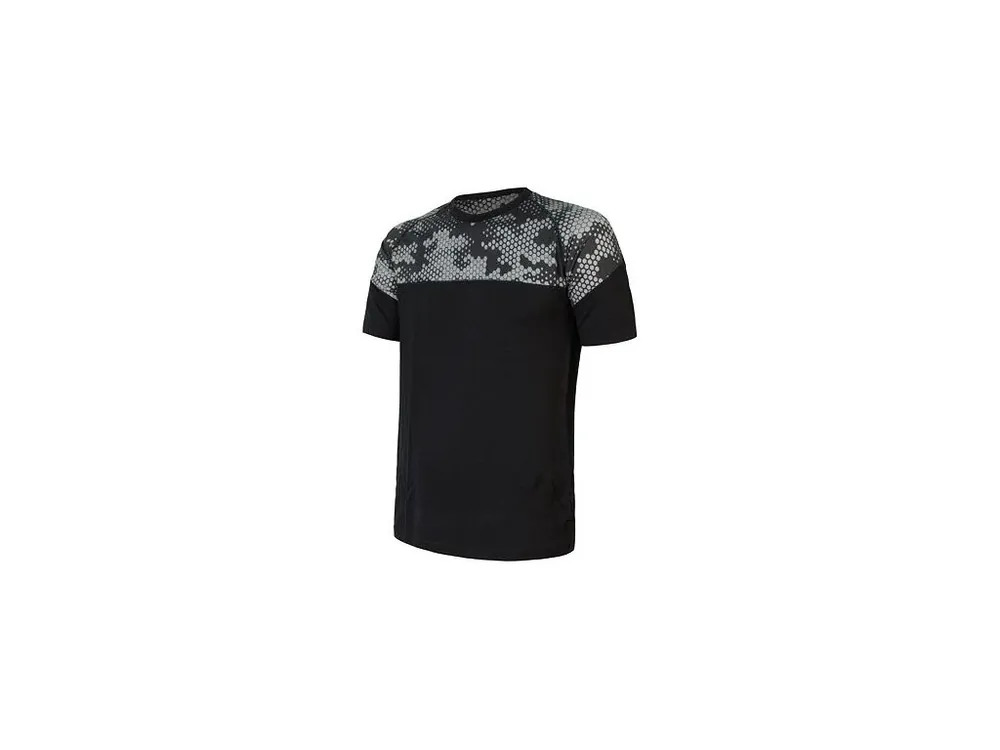 Sezónní Sleva SENSOR MERINO IMPRESS pánské triko kr.rukáv černá/honeycomb