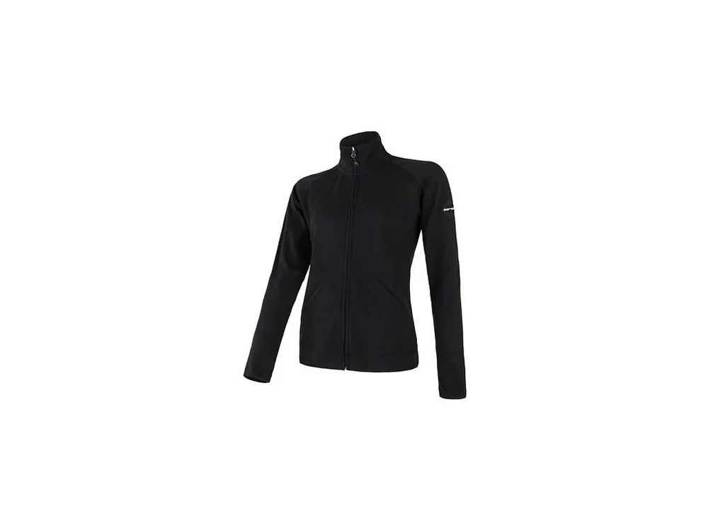 Značkový SENSOR MERINO UPPER dámská mikina celozip černá