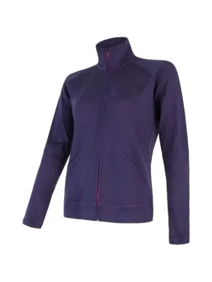 SENSOR MERINO UPPER dámská mikina celozip fialová Omezená Nabídka