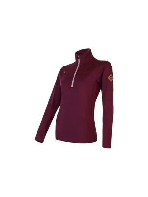 Kup Teď SENSOR MERINO UPPER dámská mikina krátký zip port red