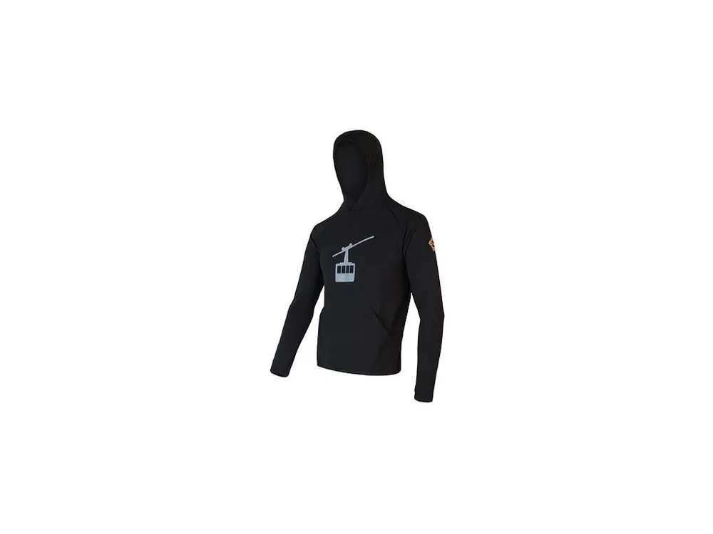 Hit Sezóny SENSOR MERINO UPPER GONDOLA pánská mikina klokanka černá