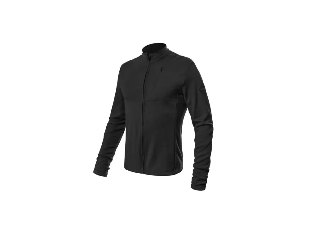 Značkový SENSOR MERINO UPPER pánská mikina celozip černá