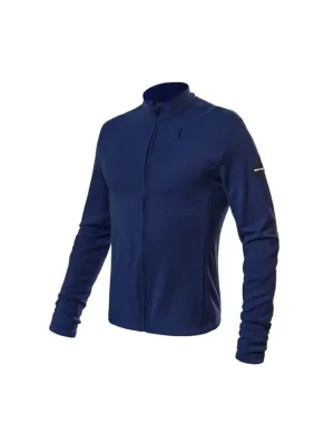 SENSOR MERINO UPPER pánská mikina celozip deep blue Sleva