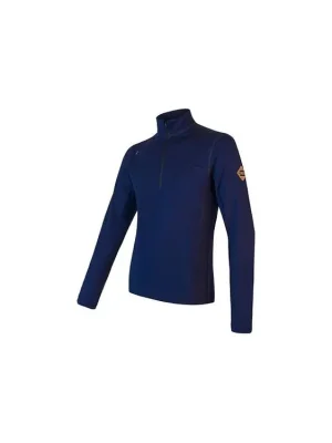 Víkendová Akce SENSOR MERINO UPPER pánská mikina krátký zip deep blue