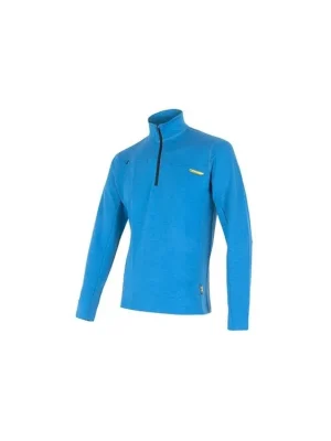 SENSOR MERINO UPPER pánská mikina krátký zip modrá Přímo Od Výrobce