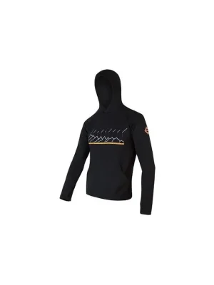 SENSOR MERINO UPPER RJ pánská mikina klokanka černá Finální Výprodej