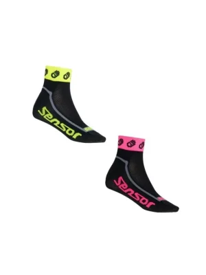 SENSOR PONOŽKY 2-PACK RACE LITE SMALL HANDS reflex žlutá-růžová - 1/2 Nakupujte Hned