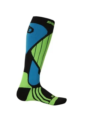 Cenový Hit SENSOR PONOŽKY SNOW PRO MERINO černá/zelená/modrá -3/5