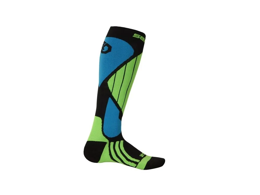 Cenový Hit SENSOR PONOŽKY SNOW PRO MERINO černá/zelená/modrá -3/5