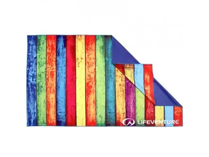 Rychlé Dodání LifeVenture Printed SoftFibre Trek Towel striped planks
