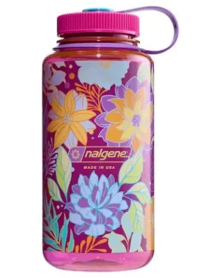 Značkový Nalgene Wide Mouth Sustain 1000 ml Magenta/Botanical Florals