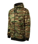 Výhodná Nabídka Pánská mikina MALFINI Camo Zipper - camouflage brown - vel. S