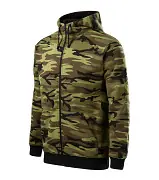 Časově Omezené Pánská mikina MALFINI Camo Zipper - camouflage green - vel. S