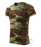 Omezená Nabídka Unisex triko MALFINI Camouflage 144 - brown - vel. XS