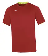 Značkový Pánské funkční triko MIZUNO Core Short Sleeve Tee - red/yellow fluo - vel. S