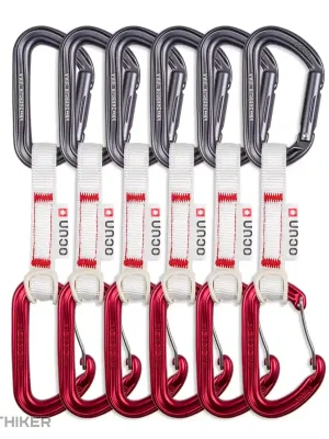 Víkendová Akce OCUN Hawk QD Combi Bio-Dyn-Ring 15 mm set expresek, 10 cm, 6 ks, červená
