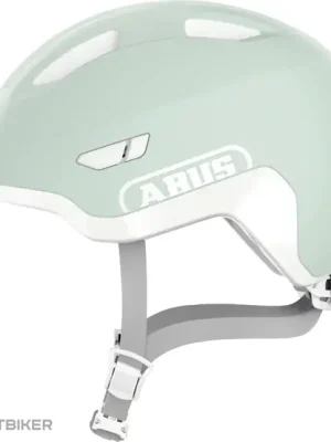 Autentický ABUS Smiley 3.0 ACE LED dětská přilba, pure mint