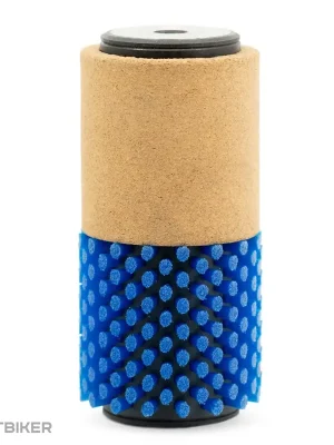Must-Have Rex Měkký modrý + korkový přírodní rotační kartáč, 140 mm