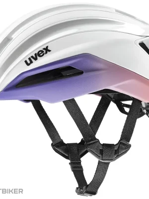 Značkový uvex surge aero MIPS přilba, white/lila ap