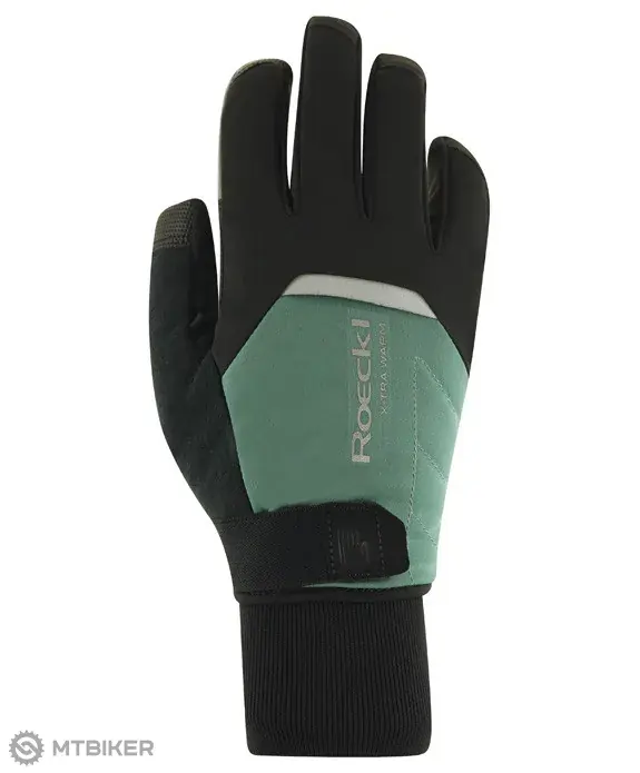 Značkový Roeckl Villach 3 rukavice, black/silver pine