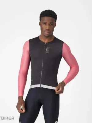 Castelli CORRETTO LS dres, černá/Giro růžová/stříbrná měsíční Přímo Od Výrobce