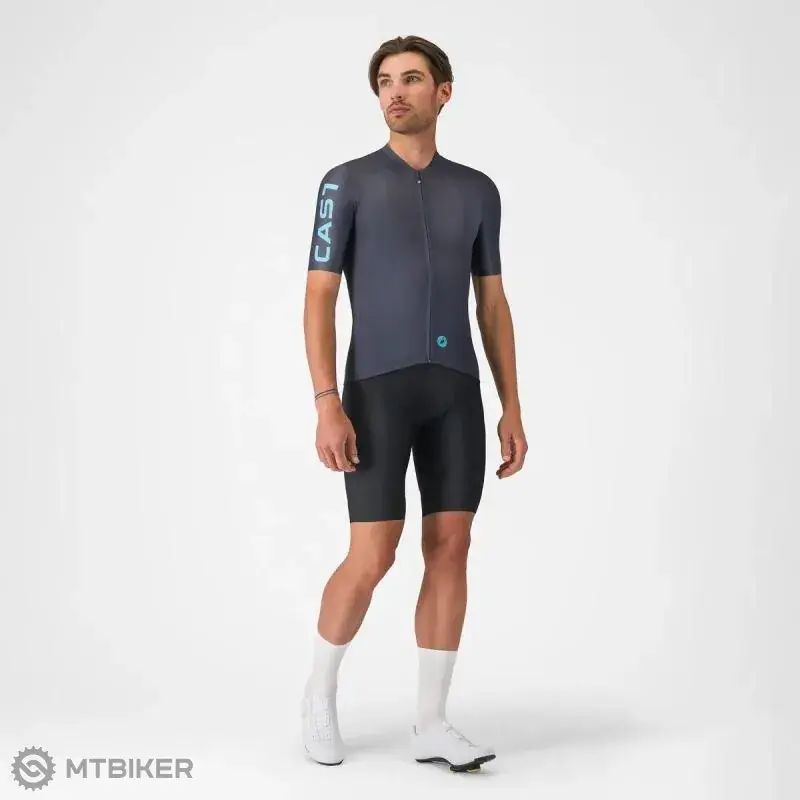 Značkový Castelli ENTRATA APEX dres, soumračná modrá/neonový kobalt