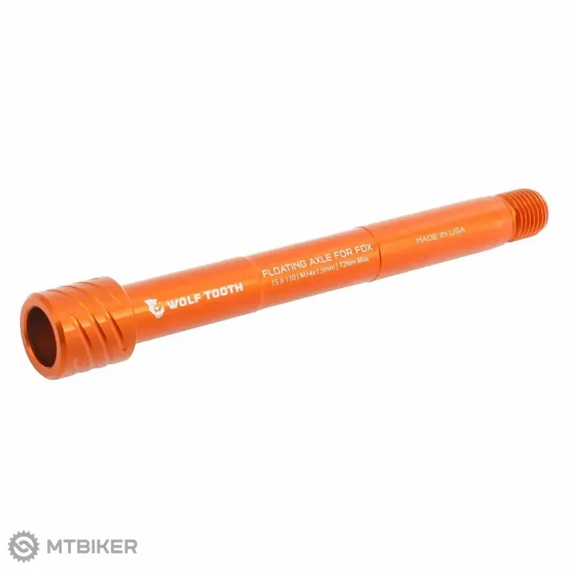 Tovární Cena Wolf Tooth Floating Axle přední osa pro FOX vidlice, oranžová