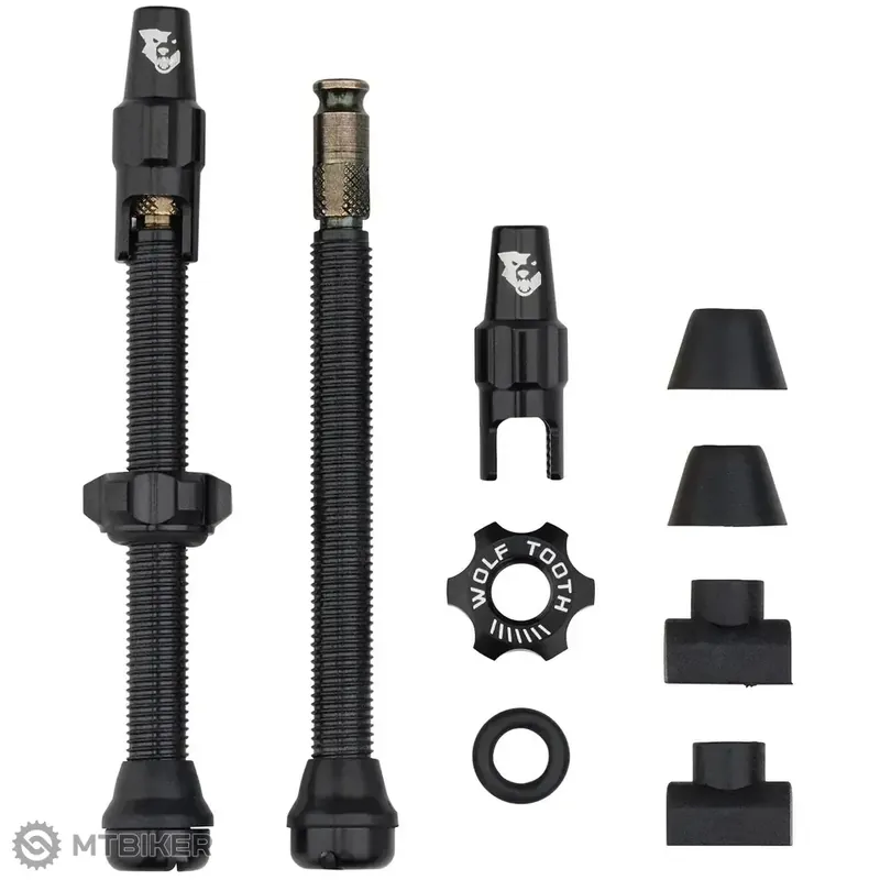 Hit Sezóny Wolf Tooth Clik Valve bezdušové ventily, 60 mm, černá