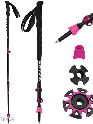 Top Prodej CAMP Backcountry GT dámské hole, 60 - 125 cm, černá/růžová