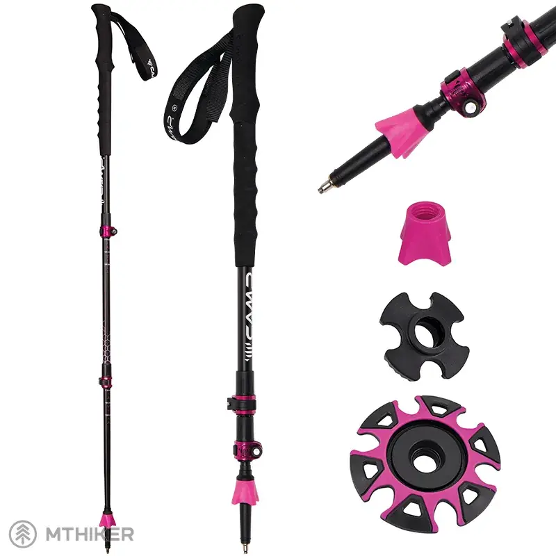 Top Prodej CAMP Backcountry GT dámské hole, 60 - 125 cm, černá/růžová
