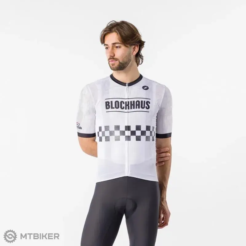 Tovární Cena Castelli GIRO109 BLOCKHAUS dres, bílá/černá