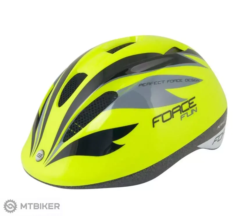Víkendová Akce FORCE Fun Stipes dětská přilba, fluo/černá/šedá