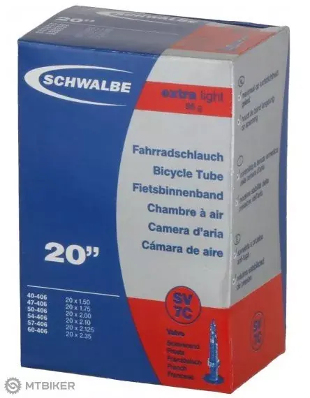 Značkový Schwalbe Extra Light 20 x 1,50–2,35" duše (Nr.07C)