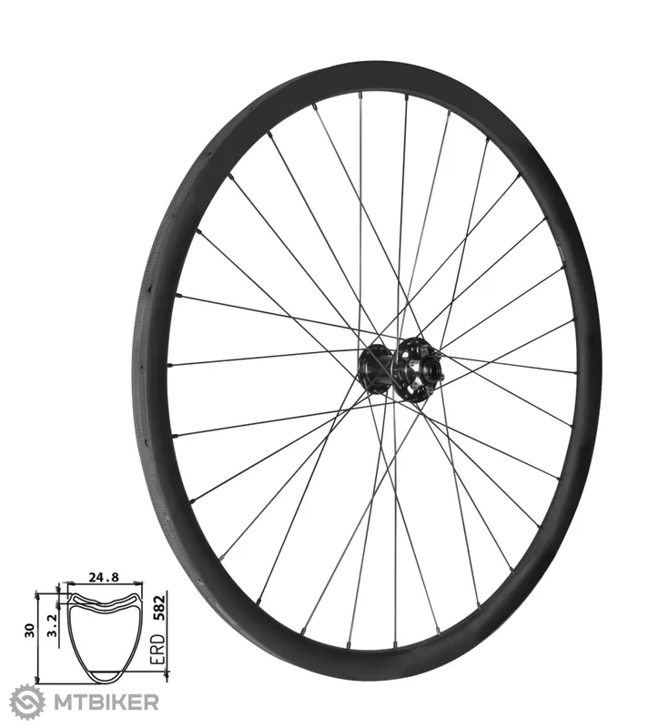 Poslední Šance FORCE Team Karbon MTB 29" přední kolo, galuskové 15x100, 6 děr