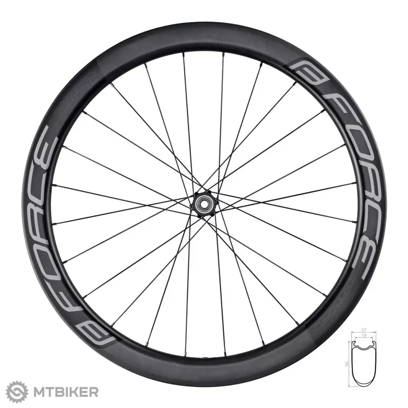 Přímo Od Výrobce FORCE TEAM SP KARBON DISC 50 28 zadní kolo, 12x142 mm, CenterLock, ořech Shimano HG11
