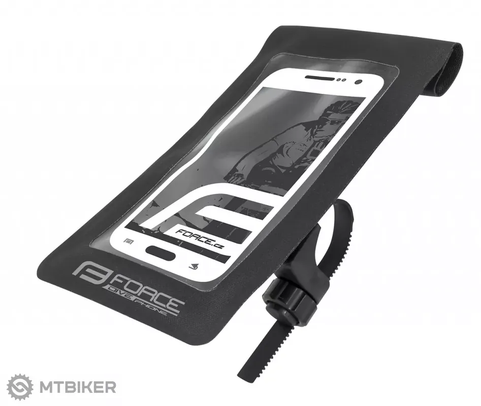 FORCE Dive obal na mobil, na řídítka, vodotěsný, černý Vrácení Zdarma