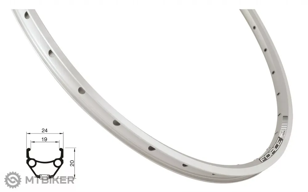 FORCE Classic 26" ráfek, stříbrný Odeslání Ihned