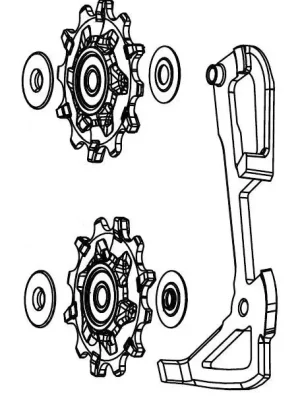 Sram kladky a vodítko k přehazovačce GX 1x11 / Force1 / RIVAL1 TYPE 2.1 (dlouhé vodítko) Akční Nabídka